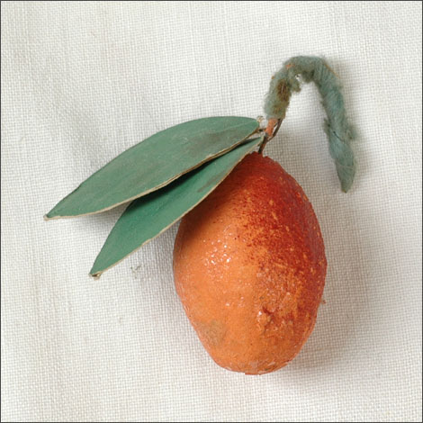 Antique Christmas cotton ornament APRICOT