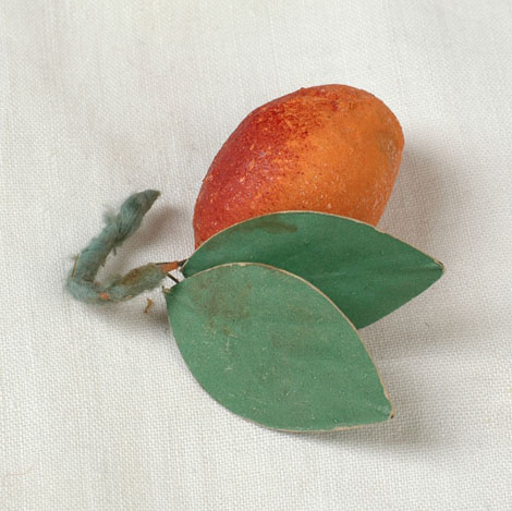 Antique Christmas cotton ornament APRICOT