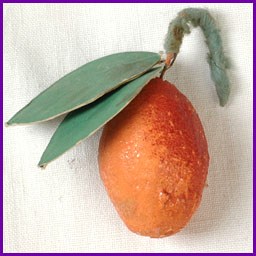Antique Christmas cotton ornament APRICOT