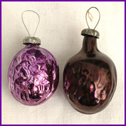 Antique Christmas ornament 2 WALNUTS