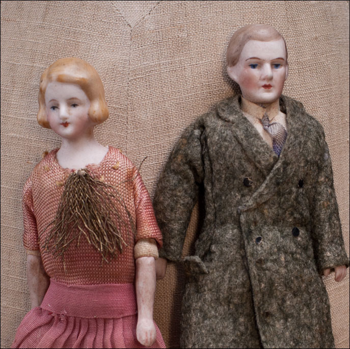 Rare Two dolls for dollhouse