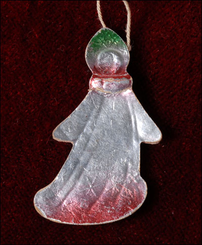 Antique Dresden Christmas ornament SNOW-GIRL