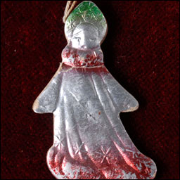 Antique Dresden Christmas ornament SNOW-GIRL