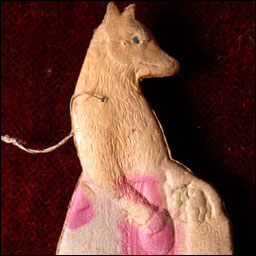Antique Dresden Christmas ornament FOX