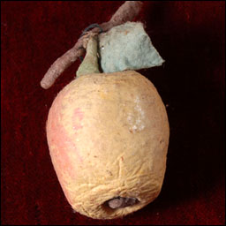 Antique Christmas ornament cotton apple