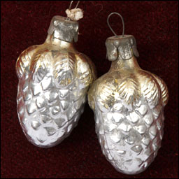 Antique Christmas ornaments TWO CONES 