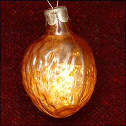 Antique Christmas ornament WALNUT