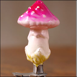 Antique Christmas ornament MUSHROOM