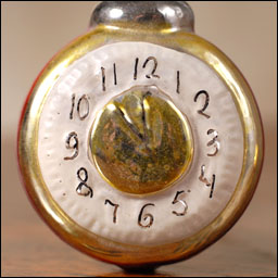 Antique CHRISTMAS ornament CLOCK