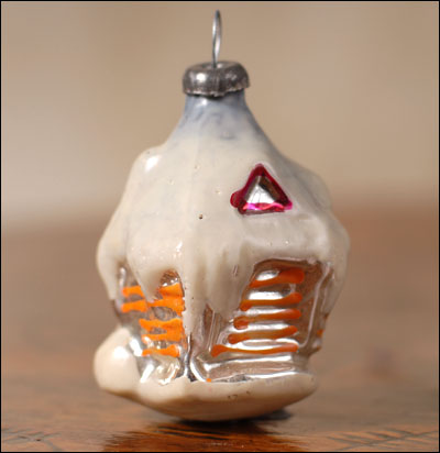 Antique Christmas ornament PEASANT HUT
