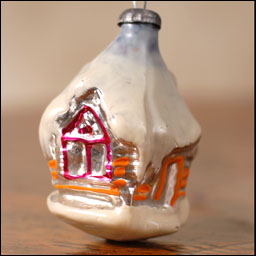 Antique Christmas ornament PEASANT HUT