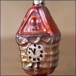 Antique Christmas ornament CLOCK