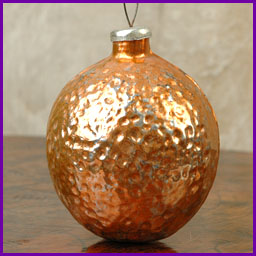 Antique Christmas Kugel ornament ORANGE