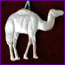 Antique Christmas Dresden ornament CAMEL