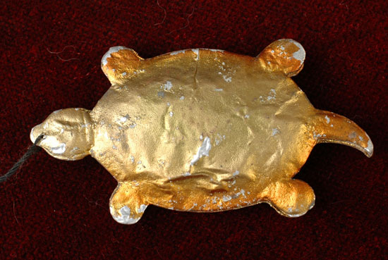Antique Christmas Dresden ornament TURTLE
