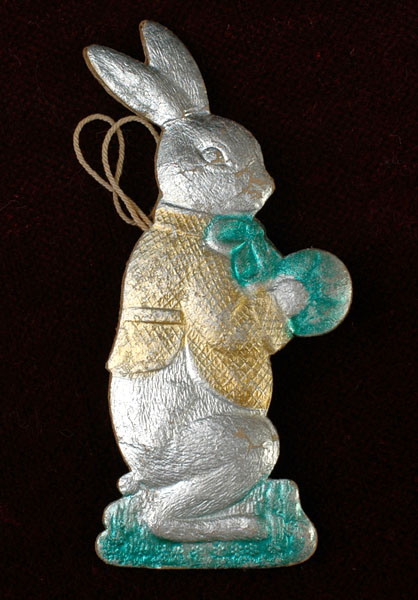 Antique Christmas ornament RABBIT With BALL