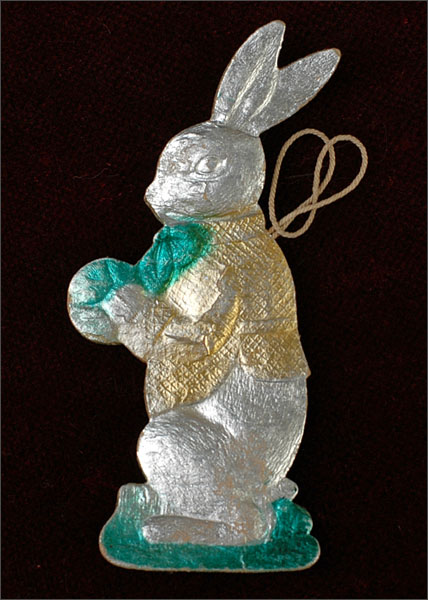Antique Christmas ornament RABBIT With BALL