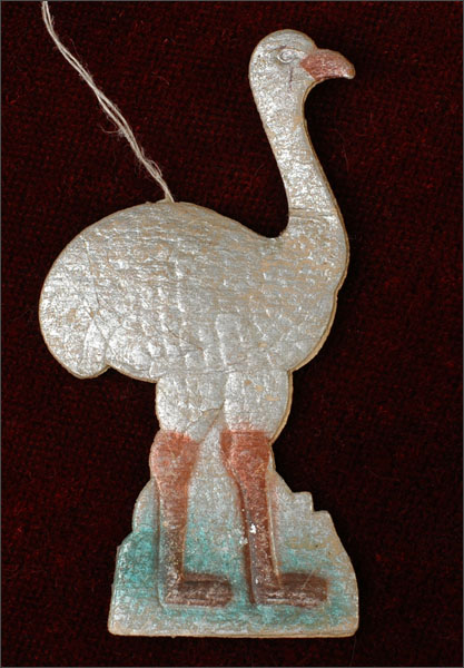 Antique Christmas ornament OSTRICH