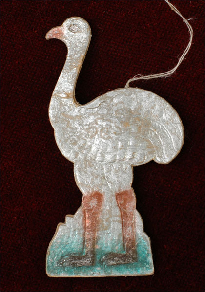 Antique Christmas ornament OSTRICH