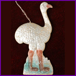 Antique Christmas ornament OSTRICH