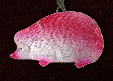 Antique Christmas ornament HEDGEHOG