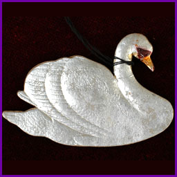 Antique Christmas Dresden ornament SWAN