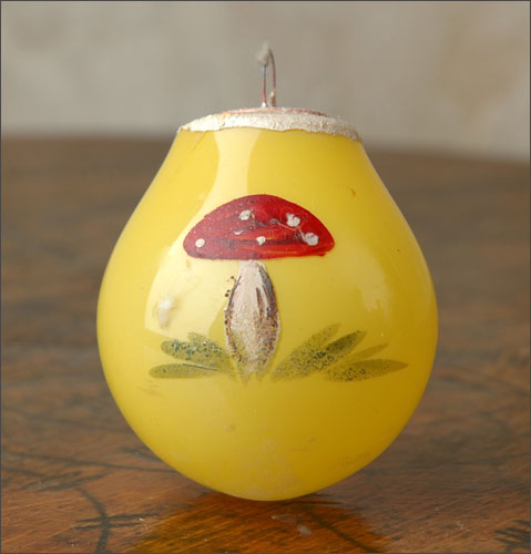 Antique Christmas ornament LAMP with MUSHROOM