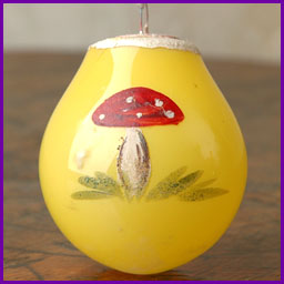 Antique Christmas ornament LAMP with MUSHROOM