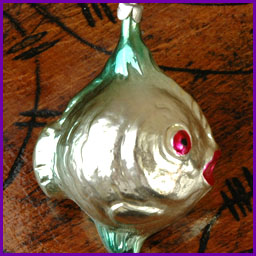 Antique Christmas ornament FISH