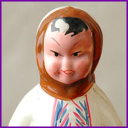 Antique Christmas ornament ESKIMO BOY