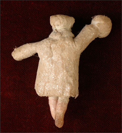 Antique Christmas ornament GIRL With SNOWBALL