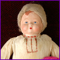 Antique Christmas ornament BOY in Traditional Dress