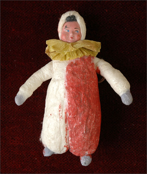 Antique Christmas cotton ornament CLOWN