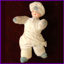 Antique Christmas cotton ornament COOK