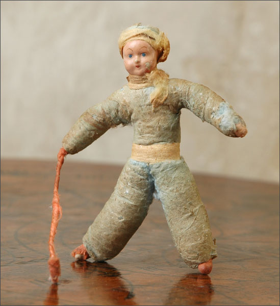 Antique Christmas ornament HOCKEY PLAYER