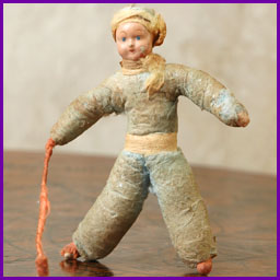 Antique Christmas ornament HOCKEY PLAYER