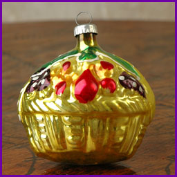 Antique Christmas ornament BASKET