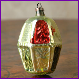 Antique German Christmas ornament LANTERN