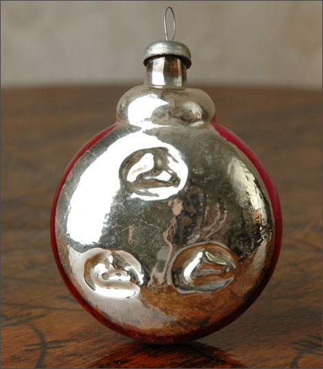 Antique CHRISTMAS ornament CLOCK