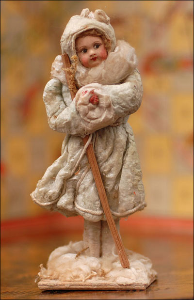Antique Christmas ornament SNOWGIRL