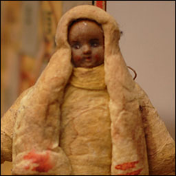 Antique Christmas ornament ESKIMO GIRL