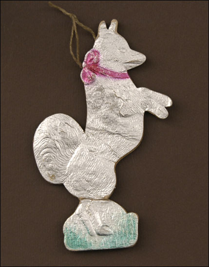 Antique Christmas ornament BEGGING DOG