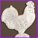 Antique Dresden Christmas ornament ROOSTER