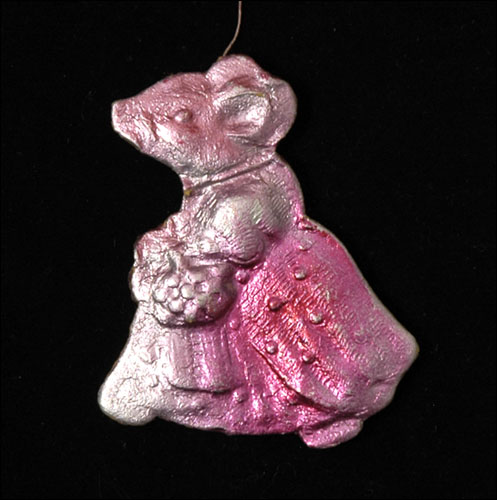 Antique Christmas Dresden ornament MOUSE
