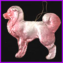 Antique Dresden Christmas ornament DOG