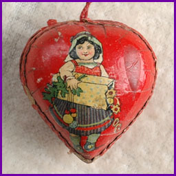 Antique German heart-shaped Candy Container