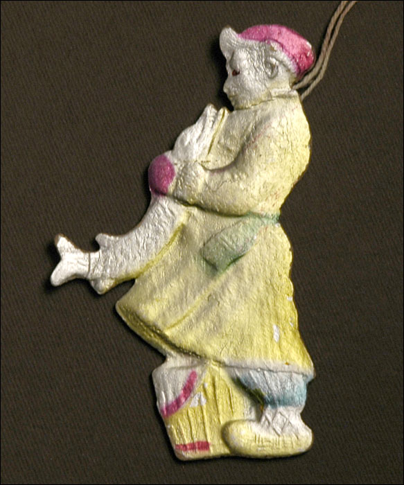 Antique Christmas ornament YOUNG FISHERMAN
