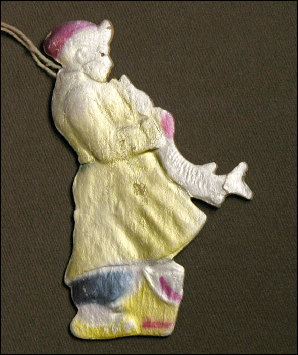 Antique Christmas ornament YOUNG FISHERMAN