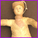 Antique cotton Christmas ornament BOY IN WINTER DRESS