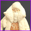 Antique Christmas cotton & paper mashe figure SANTA 